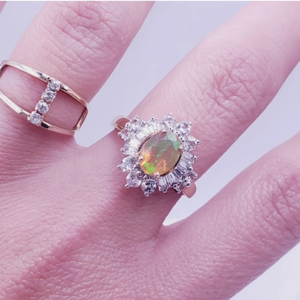 Yellow Gold Opal Ring